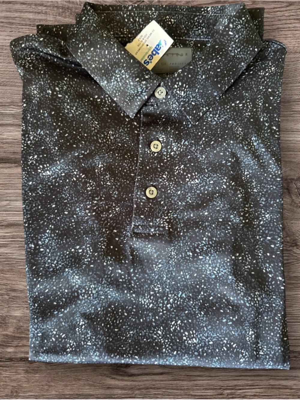 PGA Tour Black Speckled Men’s S Polo Shirt - Picture 3 of 5